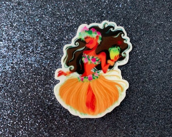 5pc.  Moana, Resin, Planar, Flatback, Cabochon, Bow Center