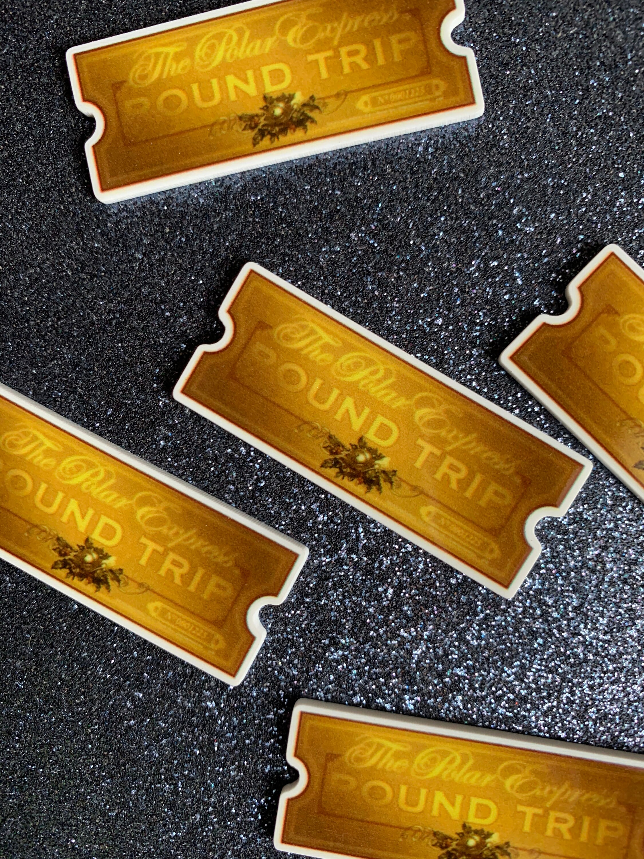 5pc. Train Ticket Family Christmas Movie Planar Resin Etsy