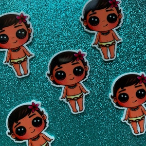 5pc.  Baby Moana Resin, Planar, Flatback