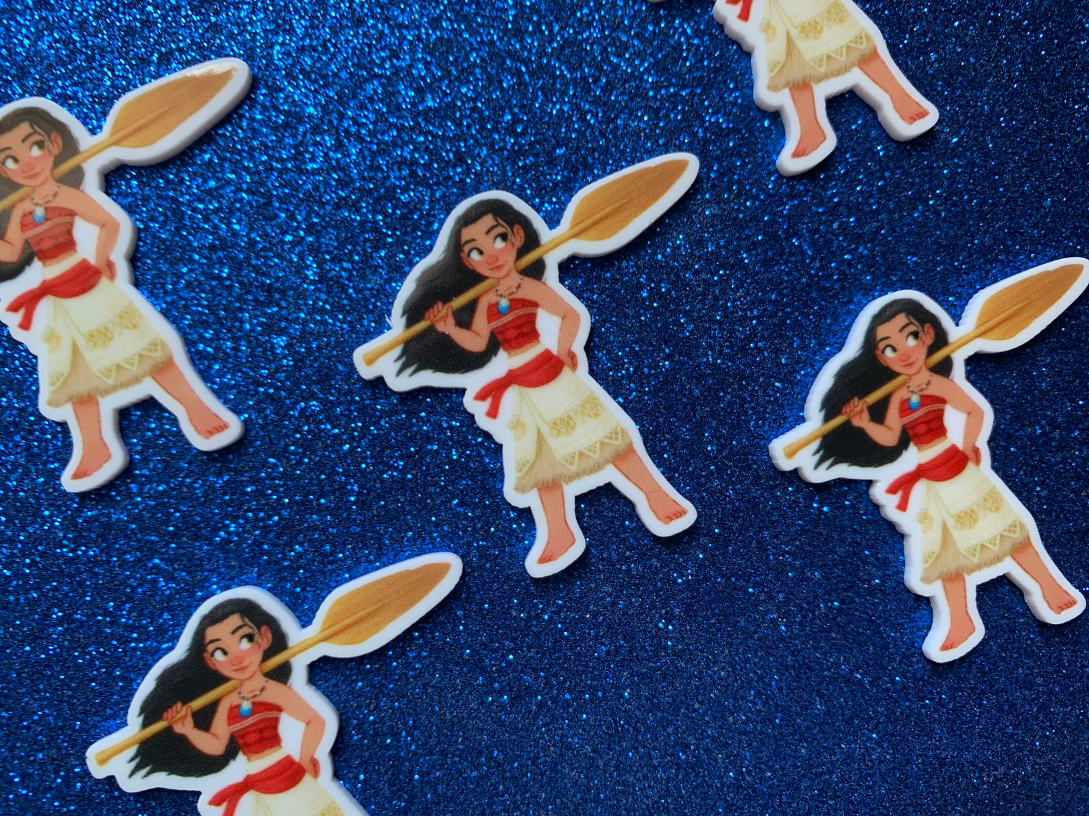 5pc. Moana with a Paddle Resin Planar Flatback | Etsy