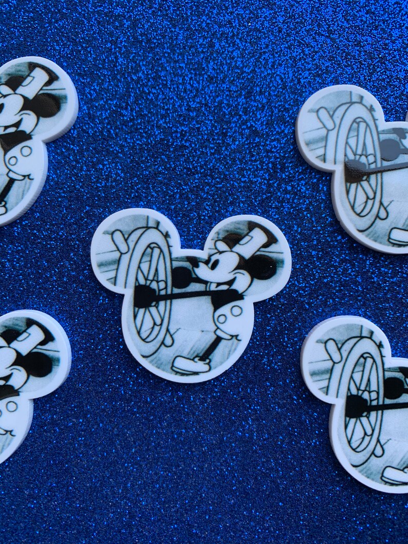 5pc. Mickey Mouse, Disneyland, Planar, Flatback bild 2
