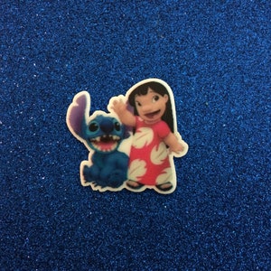 5pc. Lilo and Stitch Resin, Planar, Flatback, Cabochon, Bow Center, Slime Charm
