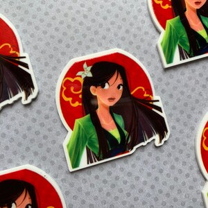 5pc. Mulan, Resin, Planar, Flatback, Cabochon, Bow Center,