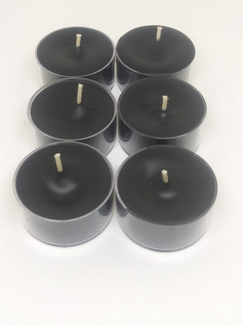 12 Black Tea Light Candles Wiccan Altar and Ritual Candles Etsy