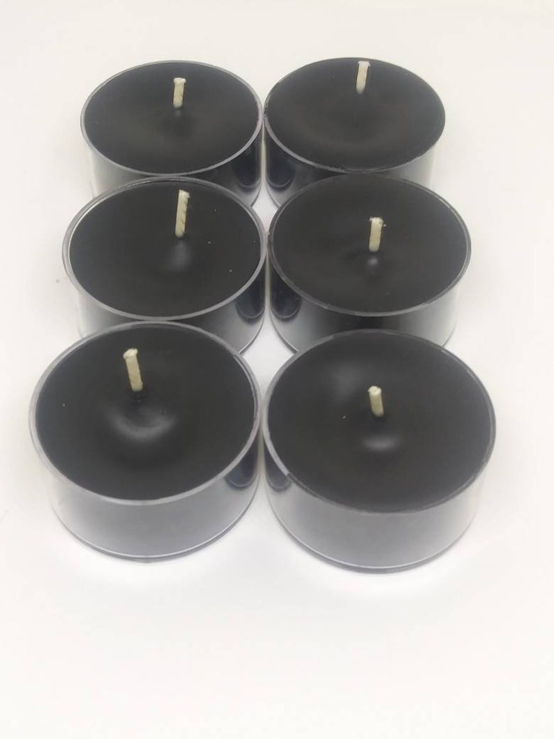12 Black Tea Light Candles Wiccan Altar and Ritual Candles Etsy