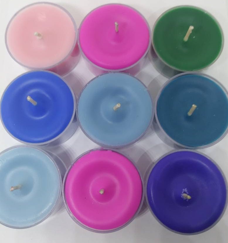 12 Custom Color Tealight Candles Colored Tea Light Candles Etsy