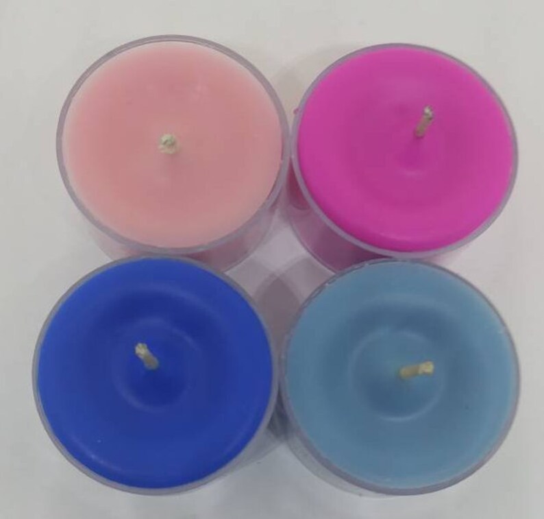 12 Custom Color Tealight Candles Colored Tea Light Candles Etsy