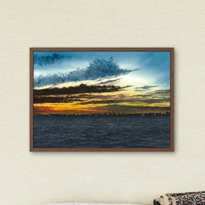 Original  Sky Linings Watercolor Painting