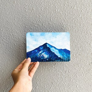 Carte postale originale peinte à l'aquarelle - Loving Mountains