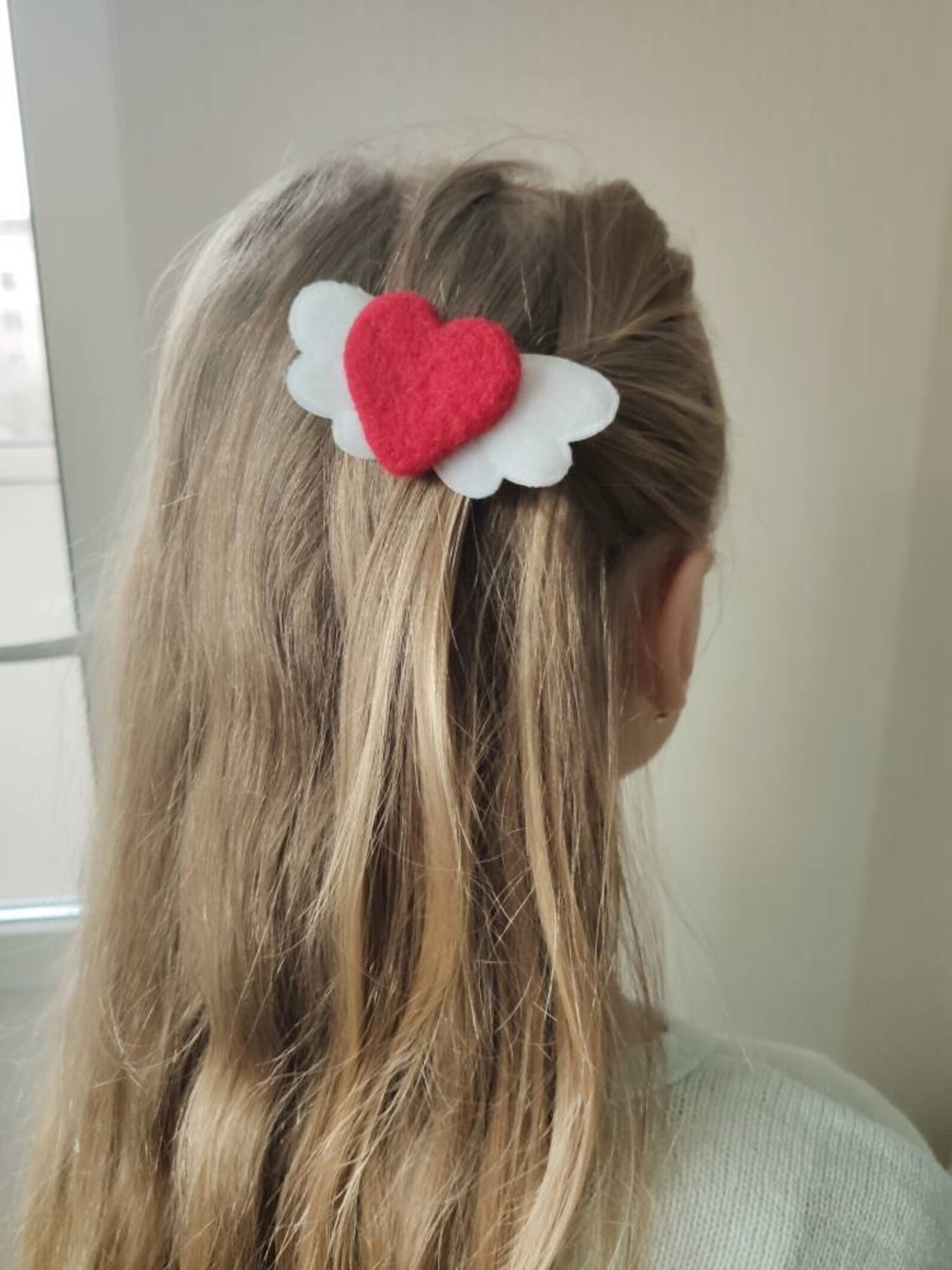 Valentines Day Heart Hair Clip Valentine's Heart Etsy