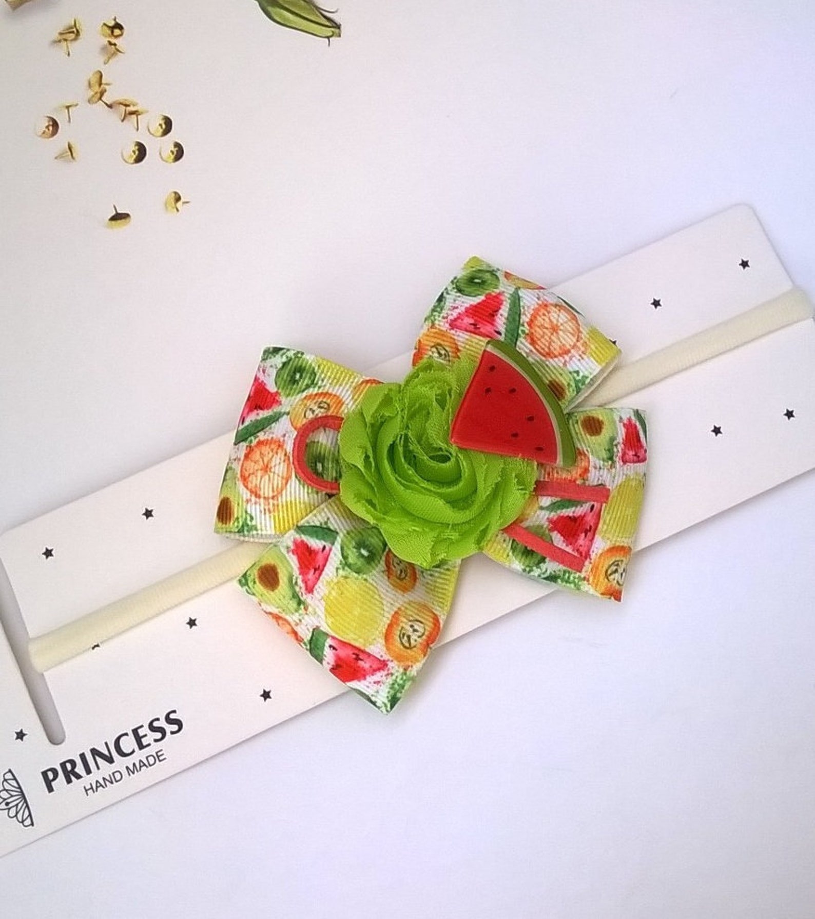 Summer Fruit Hair Bow Etsy