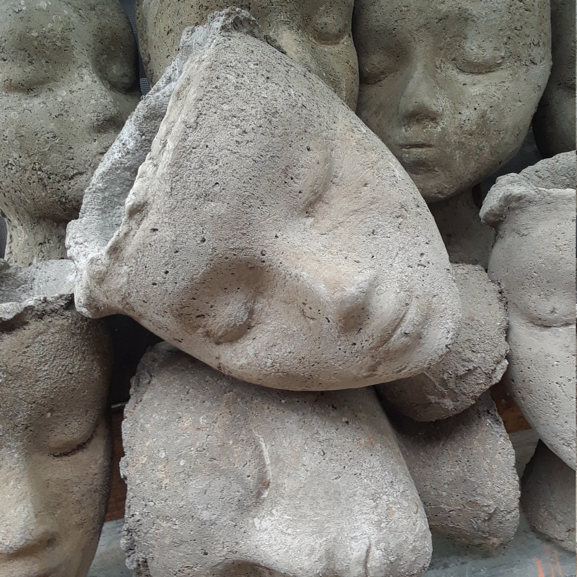 Concrete head planters Etsy