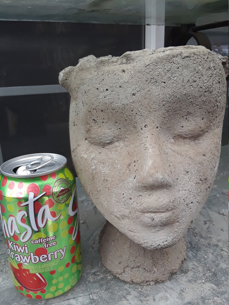 Concrete head planters Etsy