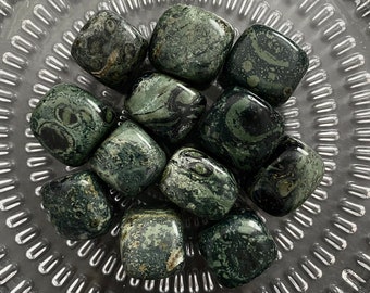 KAMBABA JASPER TUMBLESTONE - natural gemstone crystal mineral tumbles - green tumble stones - tumbled stone - crystal rock gem mineral