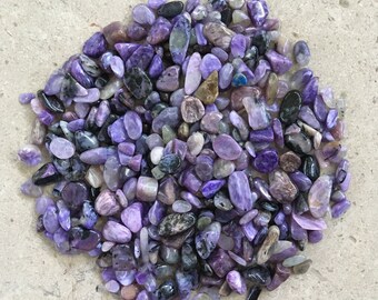 CHAROITE - undrilled loose tumbled gemstone crystal chips - 50g - 4-12mm tiny small mini stones - jewelry jewellery gem chip beads