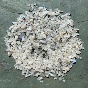 50g RAINBOW MOONSTONE undrilled loose tumbled gemstone crystal chips 2-10mm tiny small mini stones jewelry jewellery gem chip beads