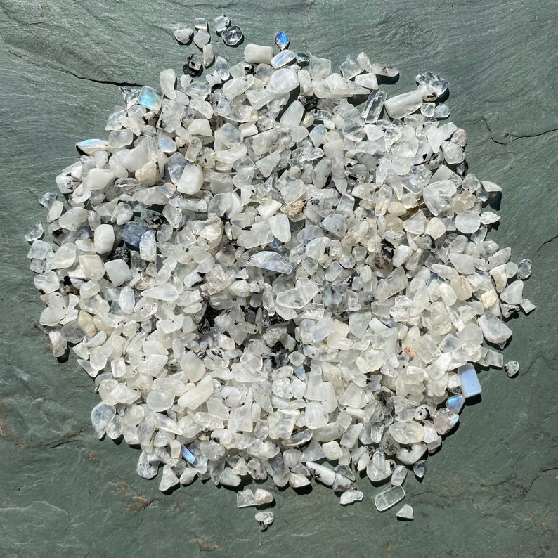 50g RAINBOW MOONSTONE undrilled loose tumbled gemstone crystal chips 2-10mm tiny small mini stones jewelry jewellery gem chip beads