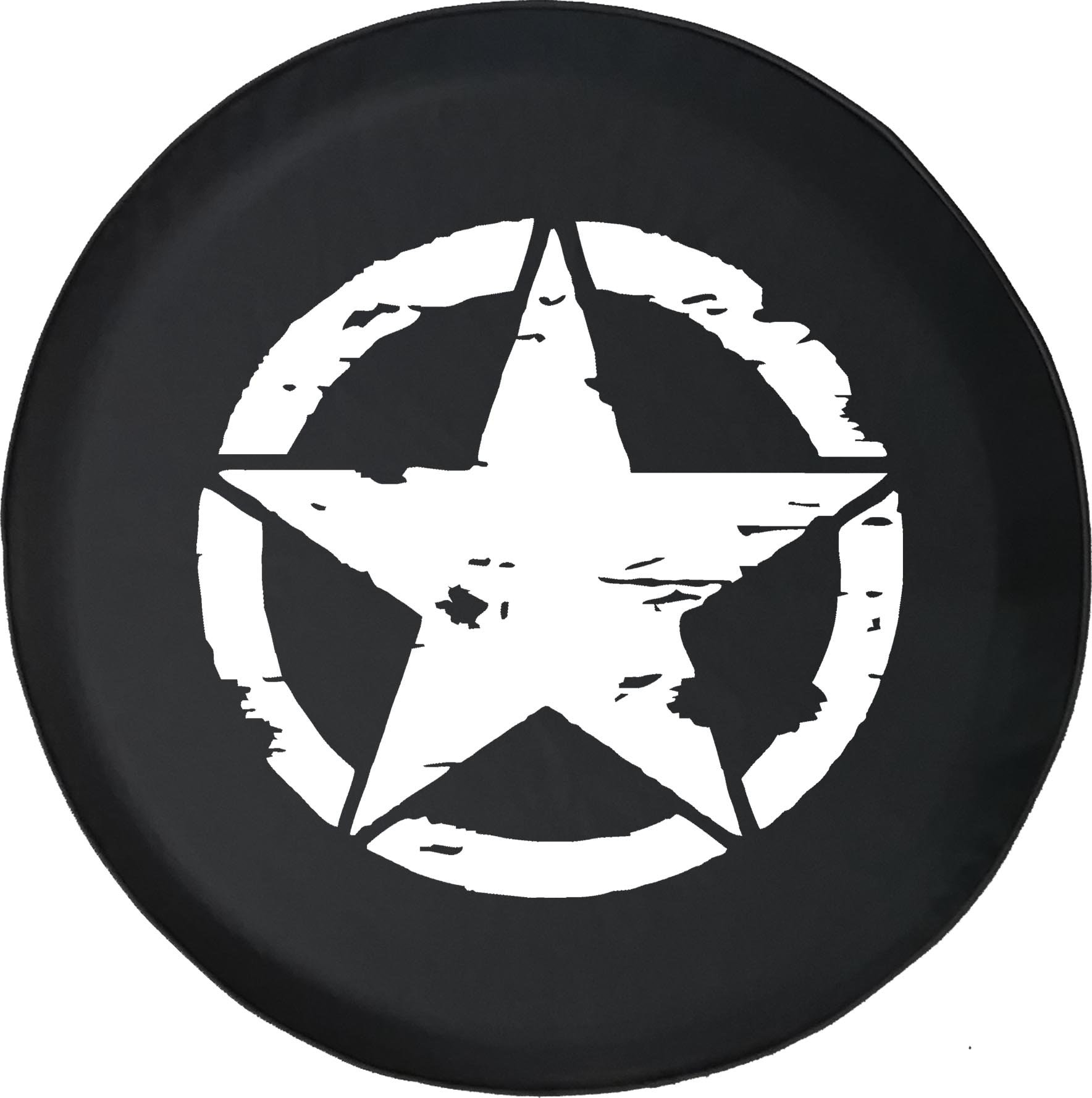 Distressed Military Star WW2 Spare Tire Cover