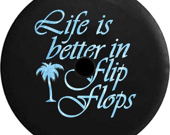 Flip Flops Tire Cover: Beach Life for , RV, Camper