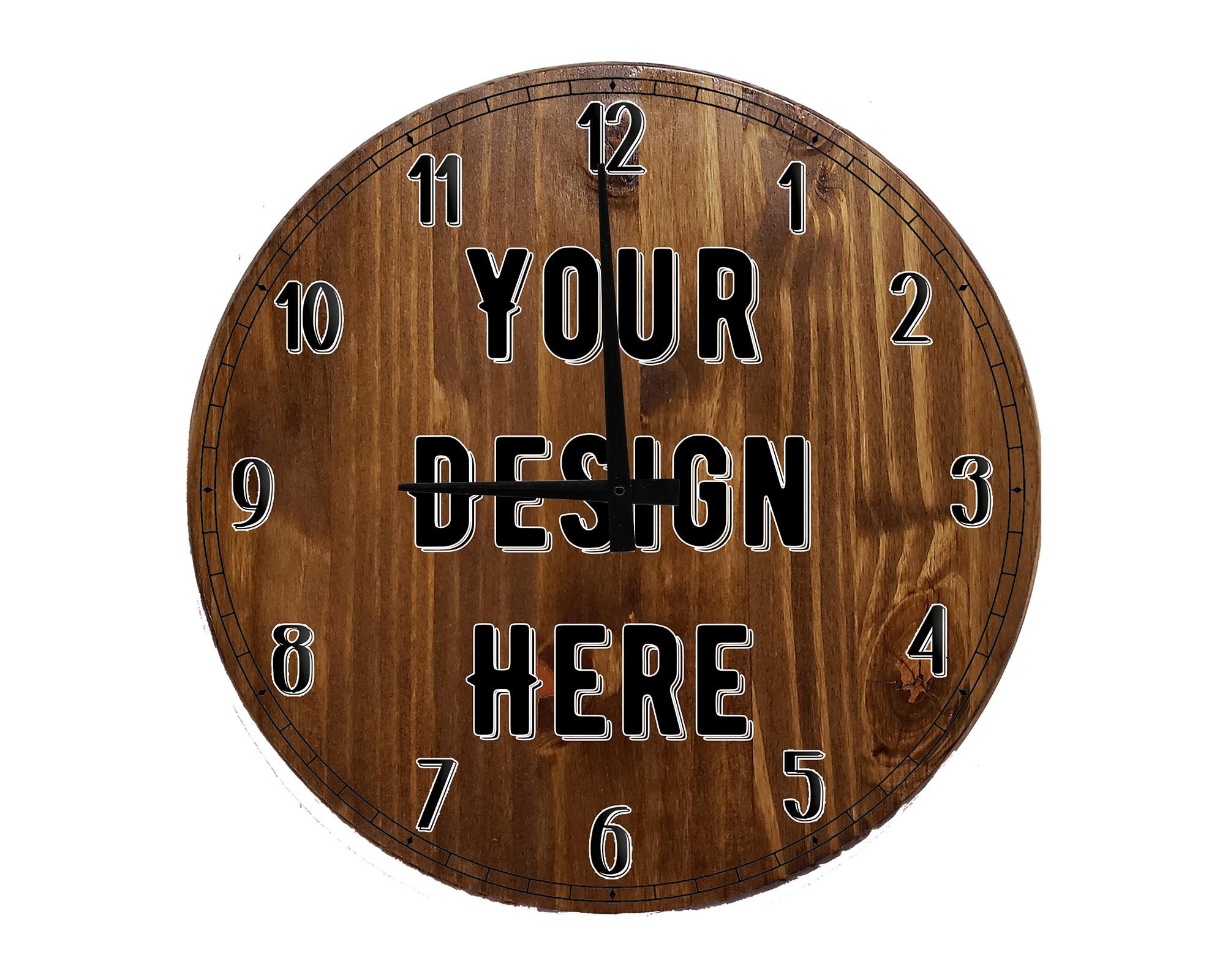 Full Custom Wall Clock Completely Personalized Wood Clock Etsy