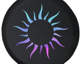 Watercolor Tribal Pastel Sun Tire Cover Fits Wrangler, Rubicon, Camper, and RV's