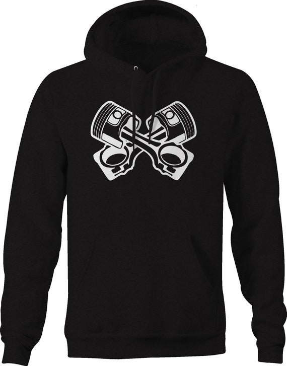 Crossed Piston Logo Hoody Hoodie Hooded Top