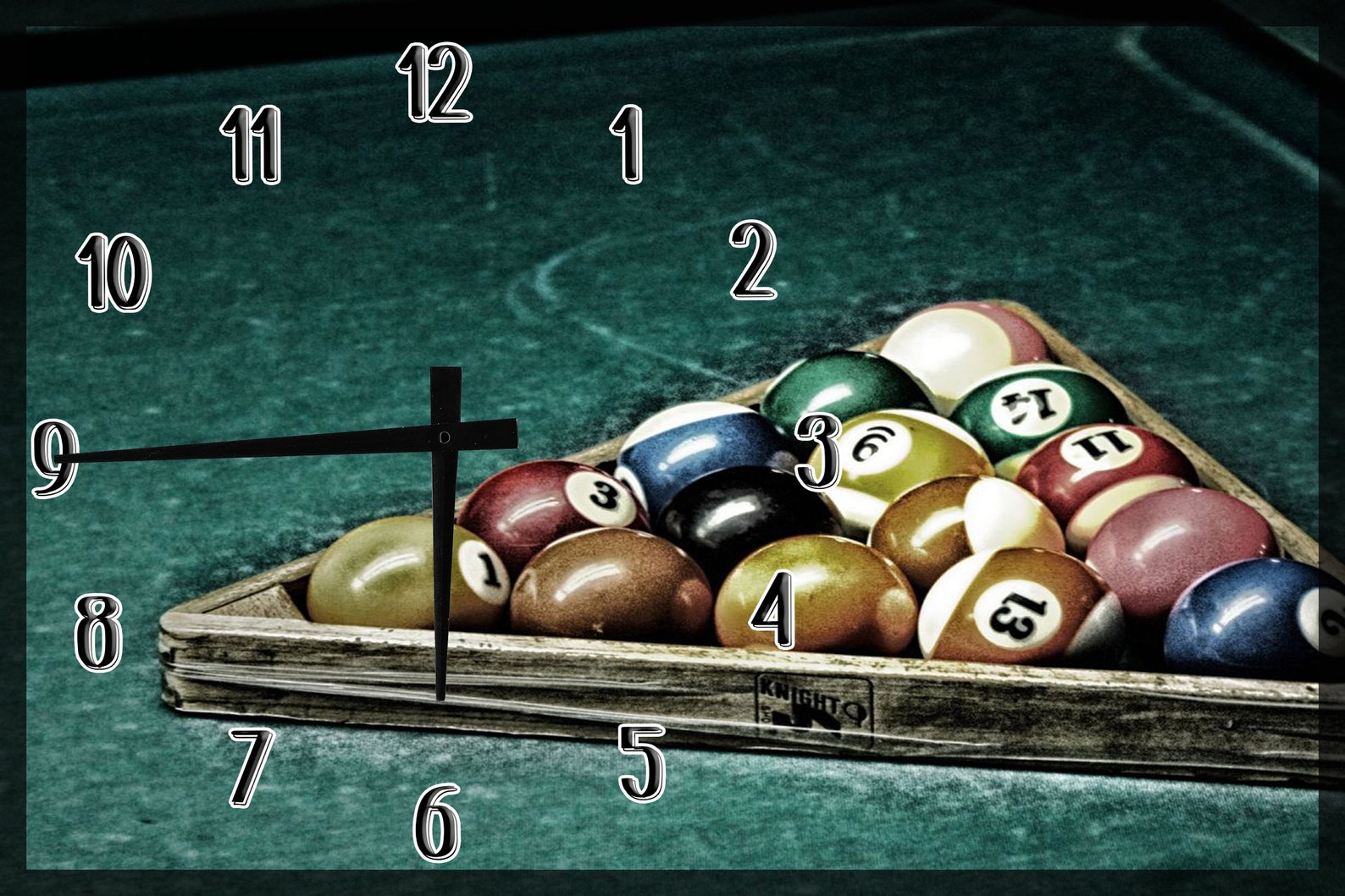 Billiard Room Pool Table Bar Wall Clock Etsy