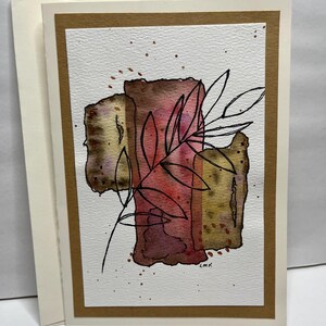 Biglietti di auguri, acquerello, penna e inchiostro, interno vuoto