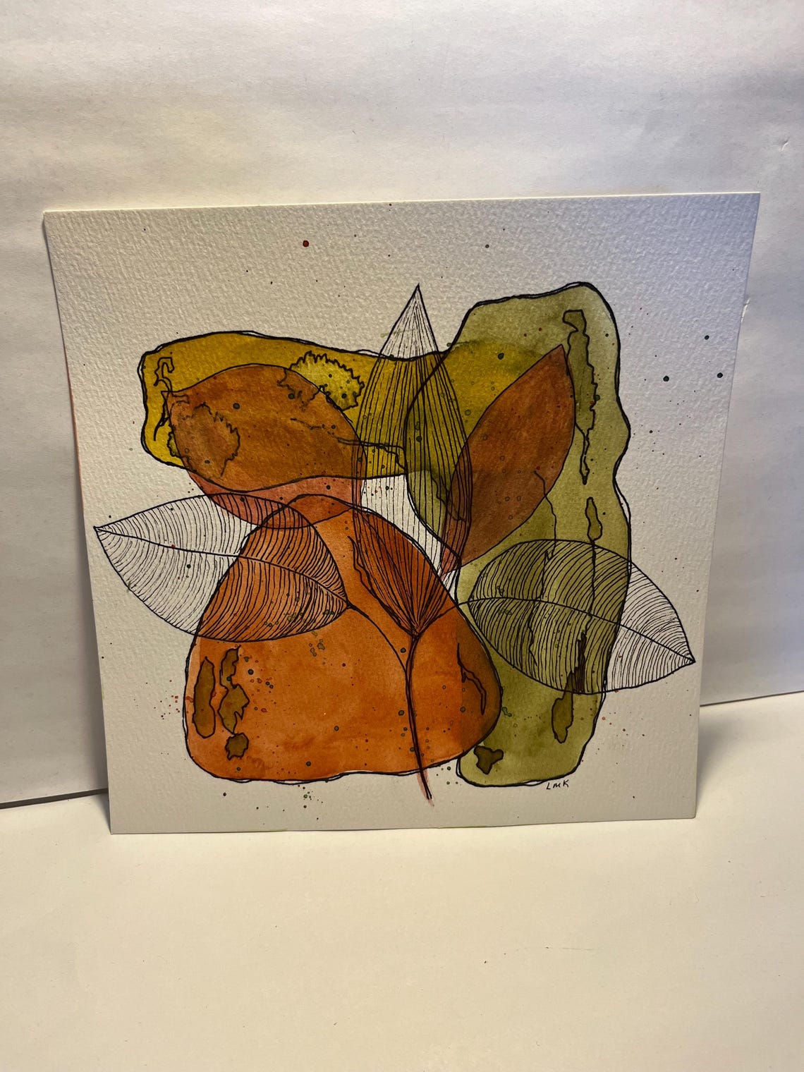 Watercolor Painting, Pen and Ink, Botanical Abstract Art - Etsy
