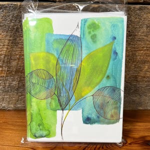 Note cards, mixed media prints, set of 10, blank inside