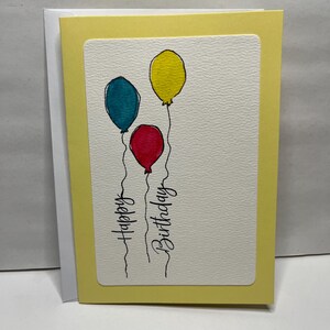 Geburtstagskarten, Aquarell, Fineliner, innen blanko