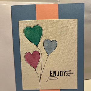 Biglietti di auguri, acquerello, penna e inchiostro, interno vuoto