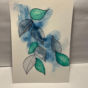 Aquarellmalerei, abstrakte Malerei, Tusche, botanisches Aquarell