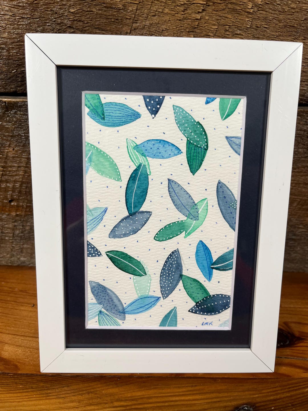 Watercolor Pen and Ink Abstract Painting, Framed. - Etsy