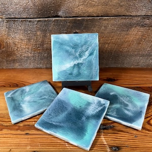 Coasters, hand painted with cork backing
