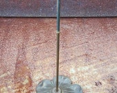 Antique hat stand with cast iron petal base , art nouveau, Victorian, millinary rack, stand, display, base