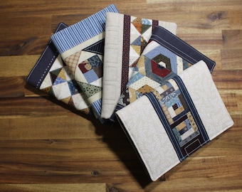 PDF Sewing Pattern Patchwork Quilted A5 Notebook Cover