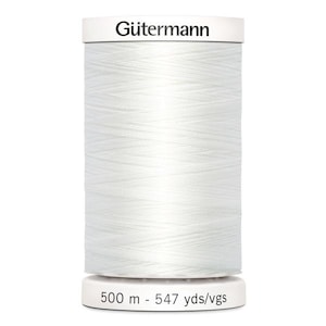 Gutermann 500m Hochwertiges Polyestergarn - 800 Weiß