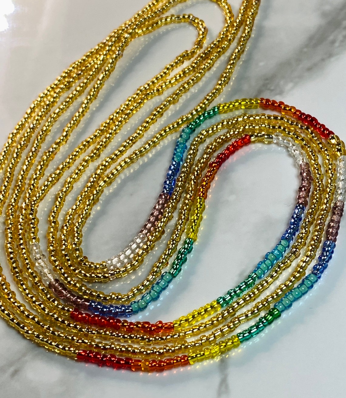 Tie On Waist Beads Chakra Waist Bead Belly Beads Waist Etsy