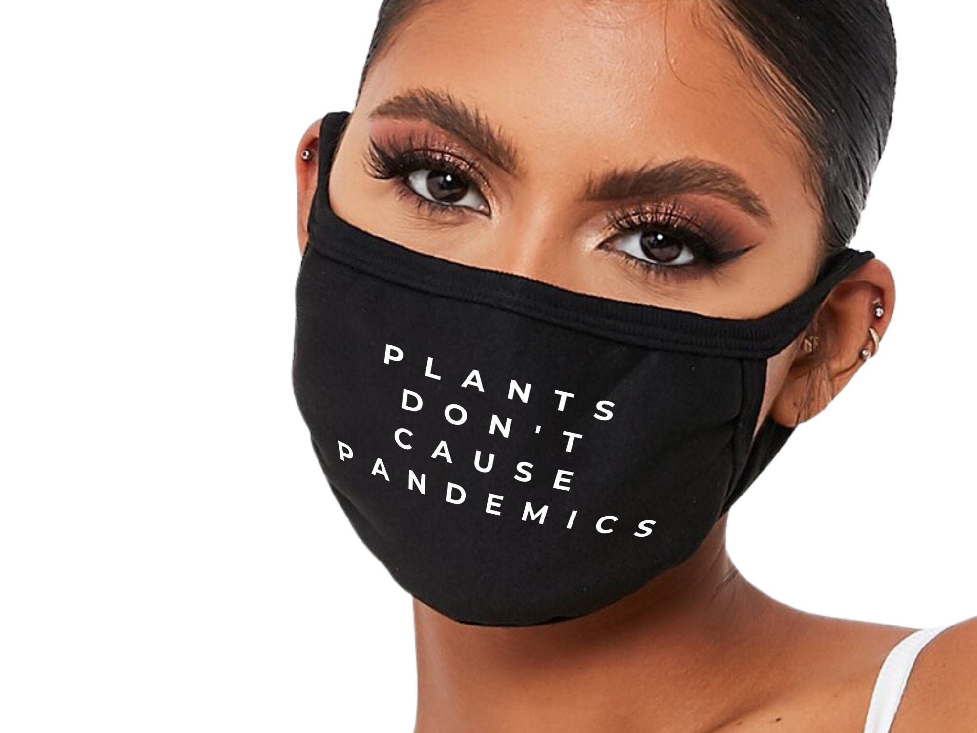 Vegan Mask Vegan Face Mask Animal Activism Mask Plants | Etsy