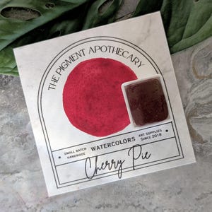 Cherry Pie Red Handmade Watercolor