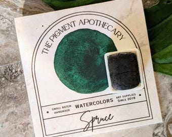 Spruce Green Handmade Watercolor