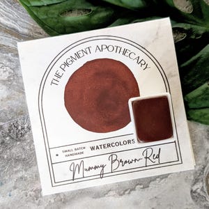Mummy Brown Red handmade watercolor