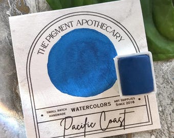 Pacific Coast blue Handmade Watercolor