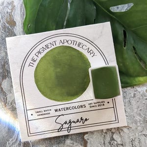 Saguaro green Handmade Watercolor
