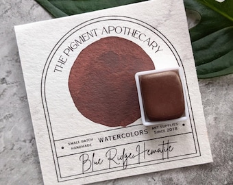 Blue Ridge Hematite Reddish Brown Handmade Watercolor