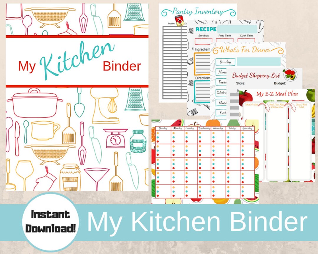 Kitchen Binder - Etsy