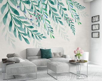 Leaf wallpaper | Etsy