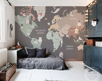 world map wall mural nursery hand painted world map nursery wallpaper wall mural cartoon animals mural decor high quality decor map wall mural etsy world map wall mural nursery hand painted world map nursery wallpaper wall mural cartoon animals mural decor high quality decor map wall mural etsy