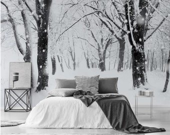 Wallpaper Tools Accessories Verschneite Baume Fototapete Weisse Winterlandschaft Tapete Schlafzimmer Haus Wallpaper Rolls Sheets